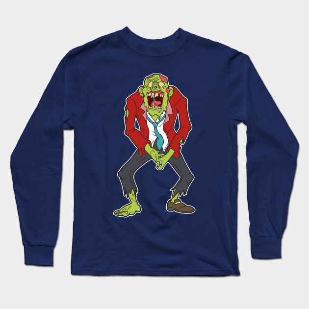 Halloween Zombie Costume Long Sleeve T-Shirt by SiGo